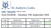 St. Andrews Old Course Ballot System